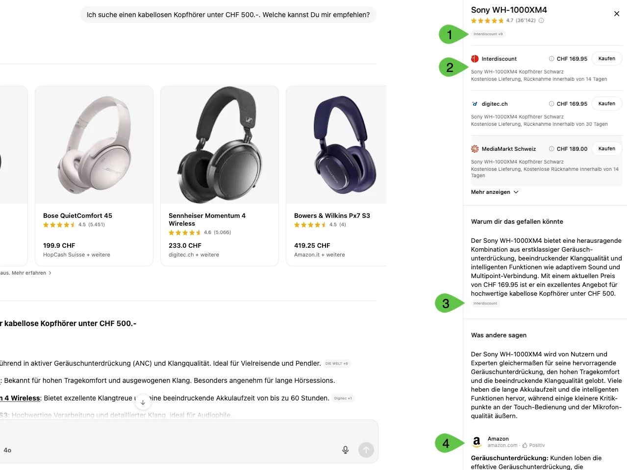 ChatGPT Shopping für Onlineshops in der Schweiz